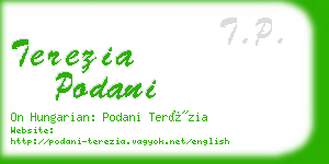 terezia podani business card